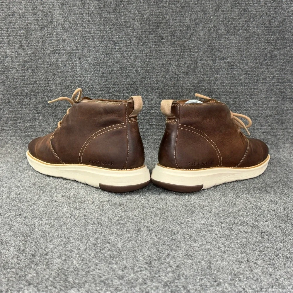 Cole Haan Grand Atlantic Chukka Boots Men's 10 Brown Leather Classic Casual Shoe